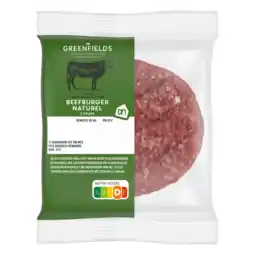 Albert Heijn AH Greenfields Beefburger naturel 2 stuks aanbieding