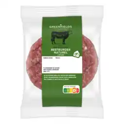 Albert Heijn AH Greenfields Beefburger naturel 2 stuks aanbieding