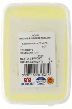 Albert Heijn Dodoni Orginele Griekse feta 48+ aanbieding