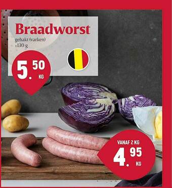Buurtslagers Braadworst aanbieding