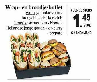 Buurtslagers Wrap En Broodjesbuffet aanbieding