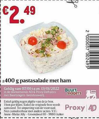Buurtslagers Pastasalade Met Ham aanbieding