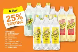 Albert Heijn Schweppes 6 x 1 literflessen aanbieding
