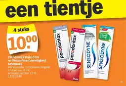 Albert Heijn Parodontax Daily Care en Sensodyne Gevoeligheid tandpasta aanbieding