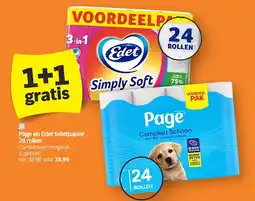 Albert Heijn Page en Edet toiletpapier 24 rollen aanbieding