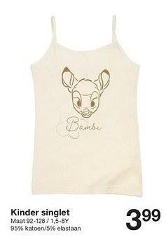 Zeeman Kinder singlet aanbieding