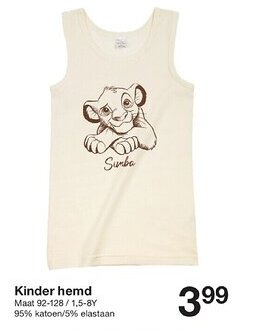 Zeeman Kinder hemd aanbieding