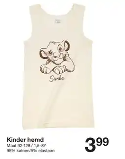 Zeeman Kinder hemd aanbieding