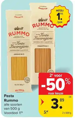Carrefour Pasta Rummo aanbieding