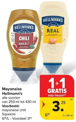 Carrefour Mayonaise Hellmann’s aanbieding