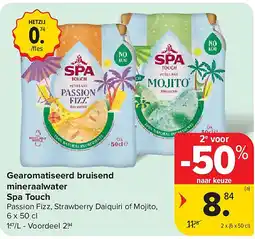 Carrefour Gearomatiseerd bruisend mineraalwater Spa Touch aanbieding