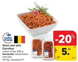 Carrefour Vlees voor pita Carrefour aanbieding