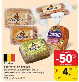 Carrefour Broden Boerkens’ en Exosud aanbieding