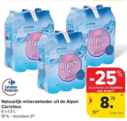 Carrefour Natuurlijk mineraalwater uit de Alpen Carrefour aanbieding