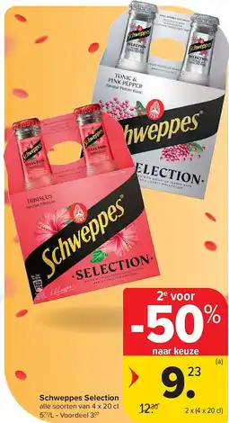 Carrefour Schweppes Selection aanbieding