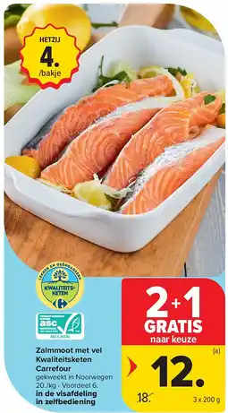 Carrefour Zalmmoot met vel Kwaliteitsketen Carrefour aanbieding