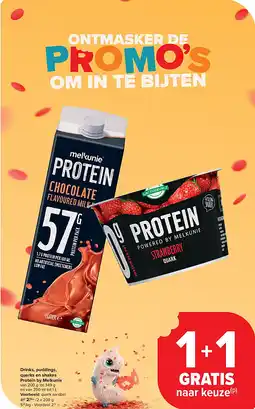 Carrefour Drinks, puddings, quarks en shakes Protein by Melkunie aanbieding