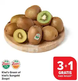 Carrefour Kiwi’s Green of kiwi’s Sungold Zespri aanbieding