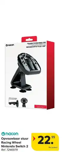 Carrefour Opvouwbaar stuur Racing Wheel Nintendo Switch 2 aanbieding