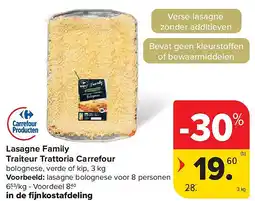 Carrefour Lasagne Family Traiteur Trattoria Carrefour aanbieding