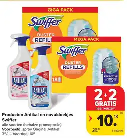 Carrefour Producten Antikal en navuldoekjes Swiffer aanbieding