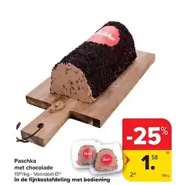 Carrefour Paschka met chocolade aanbieding