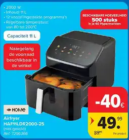 Carrefour Airfryer HAF11LDR2000-25 aanbieding