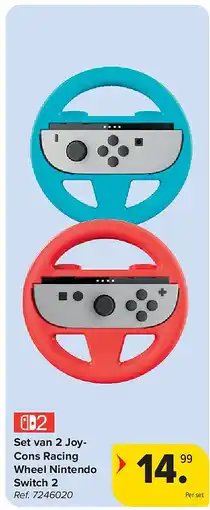 Carrefour Set van 2 JoyCons Racing Wheel Nintendo Switch 2 aanbieding