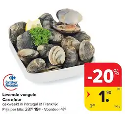 Carrefour Levende vongole Carrefour aanbieding