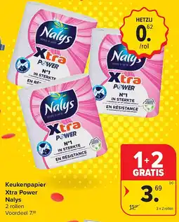 Carrefour Keukenpapier Xtra Power Nalys aanbieding