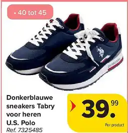 Carrefour Donkerblauwe sneakers Tabry voor heren U.S. Polo aanbieding
