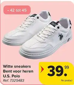 Carrefour Witte sneakers Bent voor heren U.S. Polo aanbieding