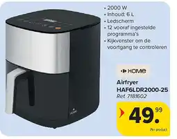Carrefour Airfryer HAF6LDR2000-25 aanbieding
