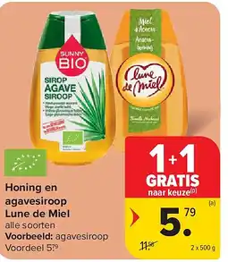 Carrefour Honing en agavesiroop Lune de Miel aanbieding