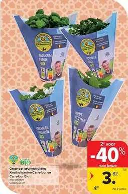 Carrefour Grote pot keukenkruiden Kwaliteitsketen Carrefour en Carrefour Bio aanbieding