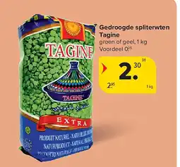 Carrefour Gedroogde spliterwten Tagine aanbieding