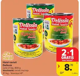Carrefour Halal ravioli Delissia aanbieding