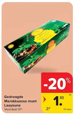 Carrefour Gedroogde Marokkaanse munt Laayoune aanbieding