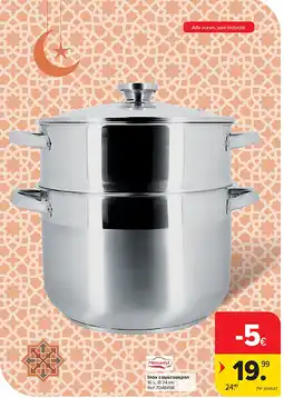 Carrefour Inox couscouspan aanbieding