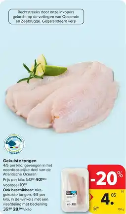 Carrefour Gekuiste tongen aanbieding