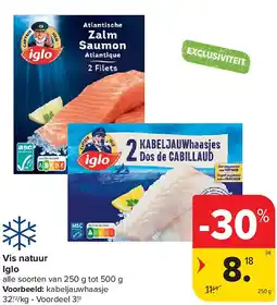Carrefour Vis natuur Iglo aanbieding