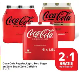 Carrefour Coca-Cola Regular, Light, Zero Sugar en Zero Sugar Zero Ca eine aanbieding