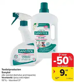 Carrefour Textielproducten Sanytol aanbieding