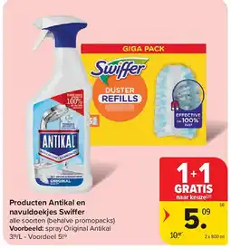 Carrefour Producten Antikal en navuldoekjes Swiffer aanbieding