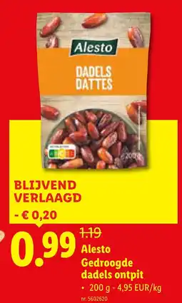 Lidl Alesto Gedroogde dadels ontpit aanbieding