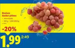 Lidl Druiven donker pitloos aanbieding