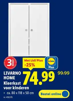 Lidl Livarno home kleerkast voor kinderen aanbieding