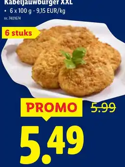 Lidl Kabeljauwburger XXL aanbieding