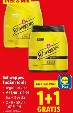 Lidl Schweppes Indian tonic aanbieding