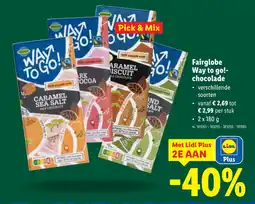 Lidl Fairglobe Way to go!- chocolade aanbieding